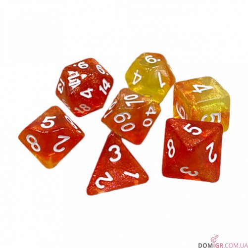 Набор кубиков - Double Color Glitter 7 Dice Set (в ассортименте)
